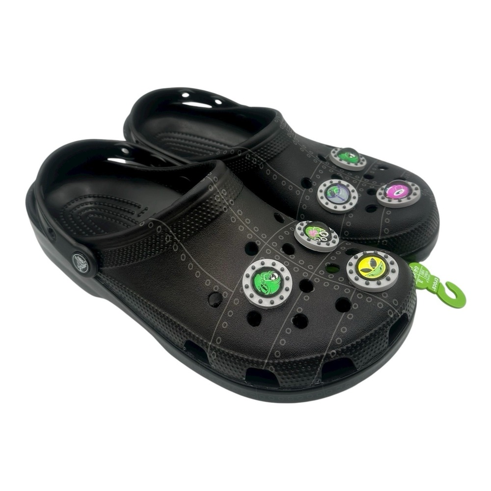 Crocs x Ron English Area 54 Clogs Men 10 Women 12 Black Slip On Shoes 208134-001